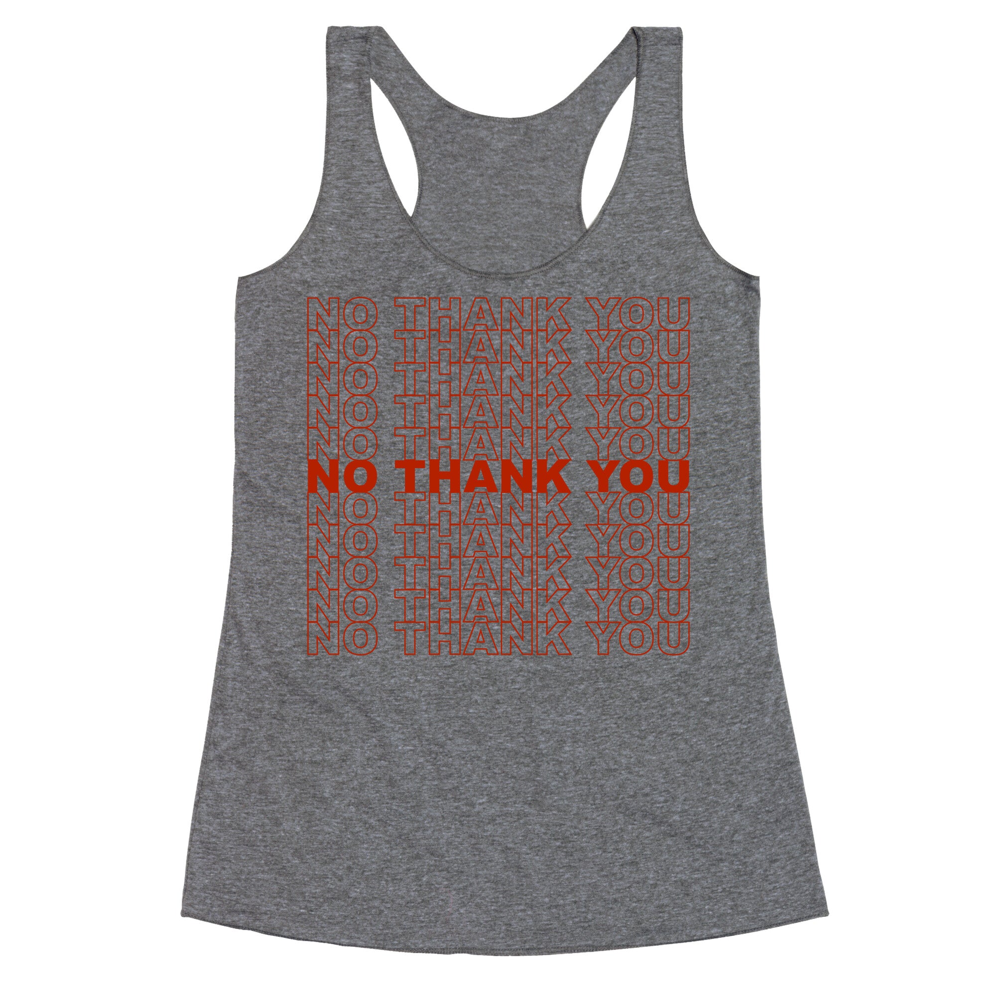 No Thank You Bag Racerback Tank